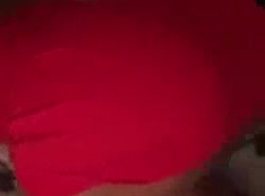 مثير جبهة مورو رينيه راسل يركب الديك الثابت.